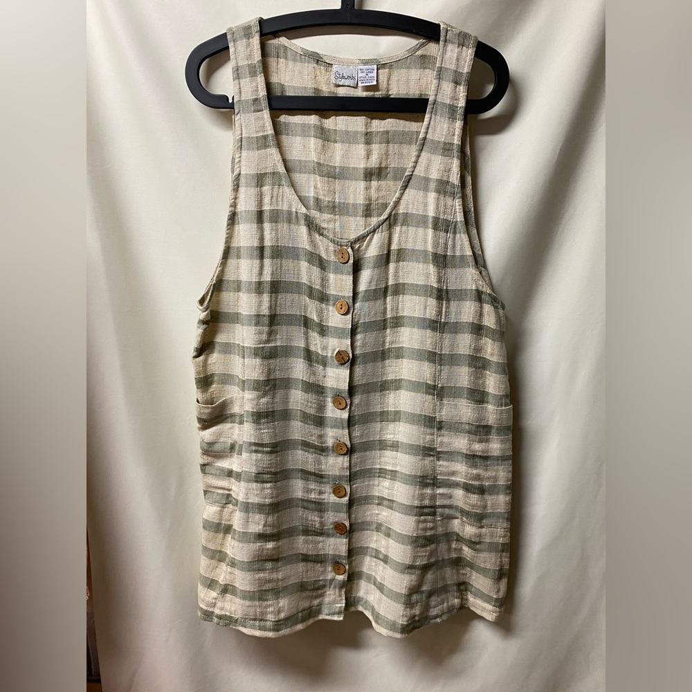 Jumper / dress 34”L x 20”W - wood buttons